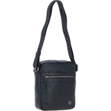 Brampton Leather Men's Crossbody Bag Black: 64405