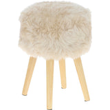New Zealand Sheepskin Stool Lenen: SHORT SHEEPSKIN STOOL
