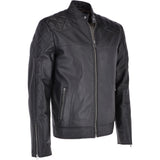 Ashwood Men's Leather Biker Jacket Black: 8055