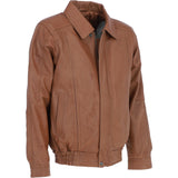 Men's Real Leather Brando Bomber Jacket Tan: AWM-601