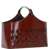 Ashwood Leather's Deluxe Handcrafted Simple & Unique Magazine Holder Chestnut: LF-162