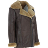 Oversized Sheepskin Aviator Jacket Camel Antique: KB-680