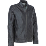 Ashwood Leather Mandarin Collar Zip-Up Men's Jacket Brown: AMJ-10