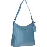 Chic Leather Shoulder Bag & Secure Zip Closure Avio Blue: Antrim