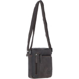 Compact Travel Messenger Bag with Multiple Zip Pockets and Adjustable Strap Brown: MADRID