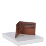 Men's Vegetable Tanned Leather Classic 8 Card Billfold  Wallet Tan : 1211-VT