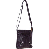 Ashwood Leather Croc-embossed Crossbody Bag for Woman Purple: 09-192