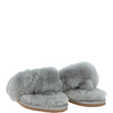 Women's Luxury  Sheepskin Flip Flops Grey: LADIES FLIP FLOP