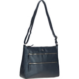 Ashwood Ladies Leather Shoulder Bag Navy: AJ3