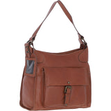 Vintage-Inspired Tan Leather Shoulder Bag: 52752