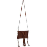 Ashwood Handcrafted Leather Crossbody Bag with Fringe Detail Rust: ela 1303