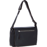 Ashwood Leather Messenger Bag with Front Zip Pocket & Adjustable Strap Brown: 1664