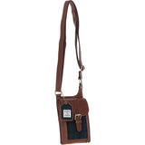 Ashwood Leather & Harris Tweed® Cloth elegance Crossbody Bag Tan/Watch: TW-20-04-TW