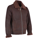 Sheepskin Leather Flying  Jacket  Brown: KE 5037