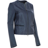 Leather Jacket Navy: FO-ETHEL