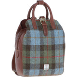 Ashwood Leather & Harris Tweed® Cloth Multi-Pocket Backpack Tan/Mcload: TW-66-02-TM