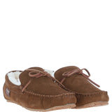 Fenland Classic Mens Suede Sheepskin Maverick Slippers Chestnut