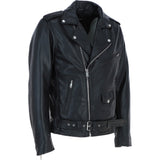 Ashwood Men's Leather Biker Jacket Black: AWM-190