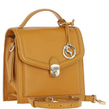 Compact Ashwood Handbag with Detachable Crossbody Strap Mustard: Y-54
