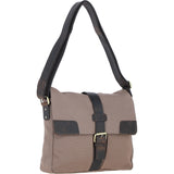 Fenland Canvas & Leather Crossbody Bag Mud/grey: FEN-754