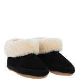Sheepskin Slippers Black Silver: LADIES BOOTYS