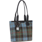 Ashwood Leather & Harris Tweed® Cloth Genuine Leather Shoulder Bag Brown/Mcload: TW-23-01-BM