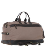 Fenland Canvas & Leather Holdall Mud/grey: FEN-757