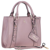 Real Leather Handbag with Adjustable Crossbody Strap Woodrose: 64867