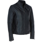 Ashwood Leather Biker Jacket Black: AWM-Charli