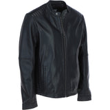 Ashwood Leather Mandarin Collar Men's Biker Jacket Black: e-16110
