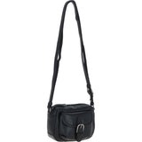 Ashwood Leather Smart Women's Buckle Crossbody Bag Black: S-31