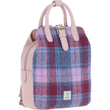 Ashwood Leather & Harris Tweed® Cloth Multi-Pocket Backpack Baby-pink/Pink: TW-66-15-BP
