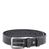 Mens Leather Belt Black: AB-02