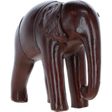 Handcrafted Leather Elephant Decorative Ornament Chestnut: LF-176