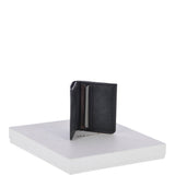 Cow Waxy Leather Classic 6 Card Bill-Fold  Wallet Black : 1556