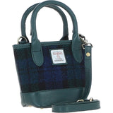 Ashwood Leather & Harris Tweed® Cloth Small Grab Bag Green/Watch: TW-63-18-GW