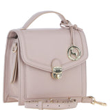 Compact Ashwood Handbag with Detachable Crossbody Strap Beige: Y-54