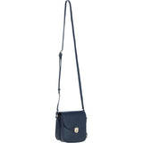 Ashwood Elegant Leather Crossbody Bag with Twist Lock Navy: Y-52
