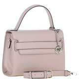 Elegant Ashwood Leather Handbag with Detachable Crossbody strap Beige: 64731
