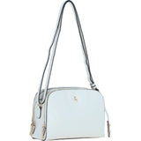 Real Leather Stylish Crossbody Bag White: 62340