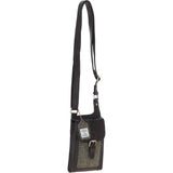 Ashwood Leather & Harris Tweed® Cloth elegance Crossbody Bag Brown/Green: TW-20-09-BG