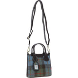 Ashwood Leather & Harris Tweed® Cloth Handbag with Removable Crossbody Strap Brown/Mcload: TW-21-01-BM