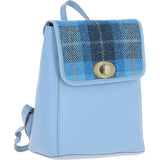 Ashwood Leather & Harris Tweed® Cloth Compact Backpack Baby-blue/Blue: TW-65-19-BB