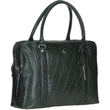 Large Leather Handbag Green/croc: Gina