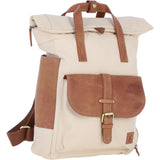 Fenland Canvas & Leather Backpack Tan/cream: FEN-755
