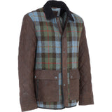 Ashwood Leather x Harris Tweed Men’s Diamond Quilted Stitch Details Casual Jacket Brown/Mcload: TW-907-01-BM