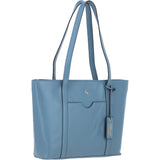 Ashwood Elegant Ladies Leather Shoulder Bag Denim: 64668