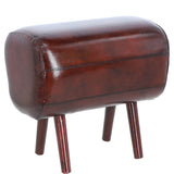Exquisite Real Leather  Pommel HorseStool Chestnut: LF-171