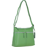 Sleek Luxe Leather Shoulder Bag Fern: Mourne