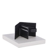 Crumble 8 Card, ID & Coins Bill Fold Tab Wallet Black/crum : 1411 C